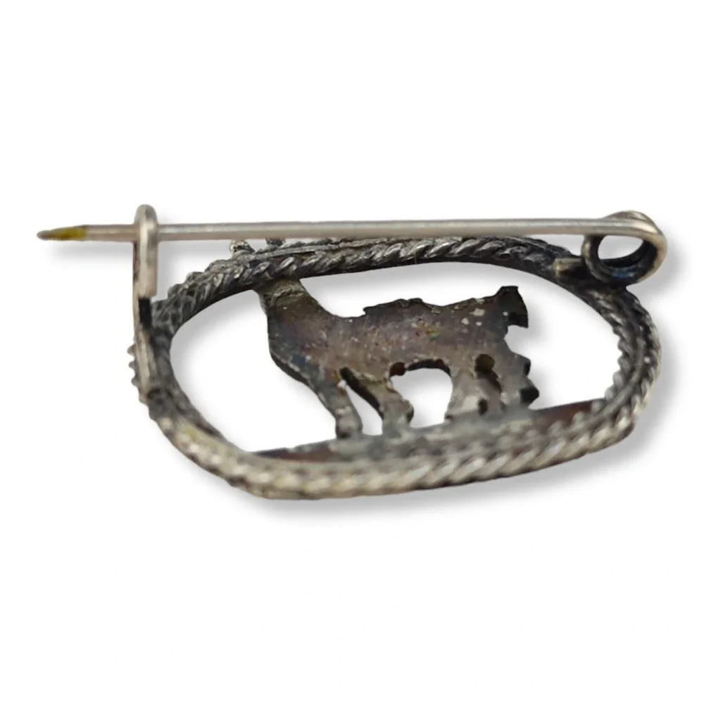 Vintage Llama Brooch Pin Sterling Silver 925 Small Vintage Animal Dainty